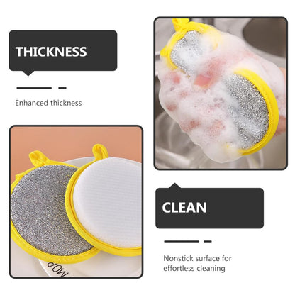 2 in 1 Stainless Steel with Sponges Scrubber (Pack of 5)