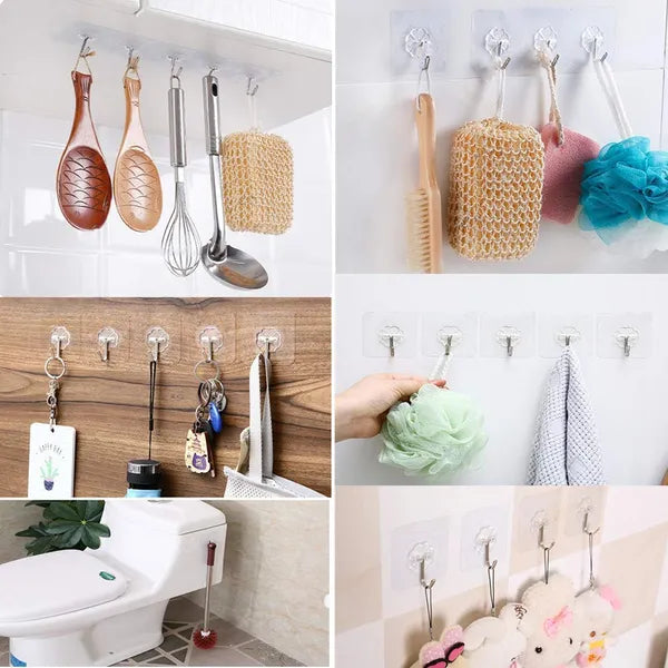 Multi Use-Adhesive Hooks Heavy Duty Wall Hooks (Pack Of 30)