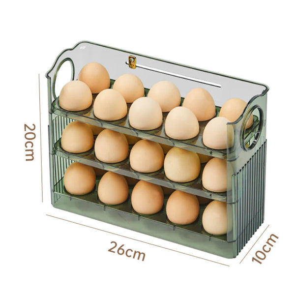 Flippable Egg Rack | Smart, Space-Saving Storage for Eggs | 30 Eggs