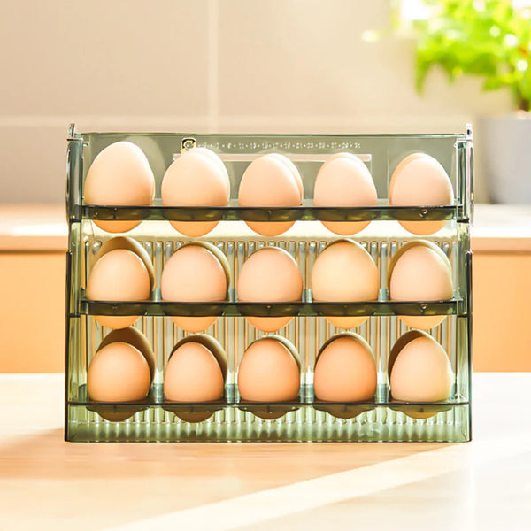 Flippable Egg Rack | Smart, Space-Saving Storage for Eggs | 30 Eggs