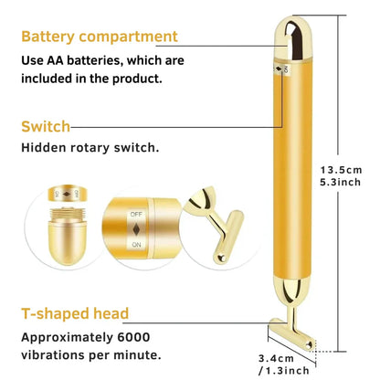 24K Gold Electric Facial Massage Roller 🌟50% OFF