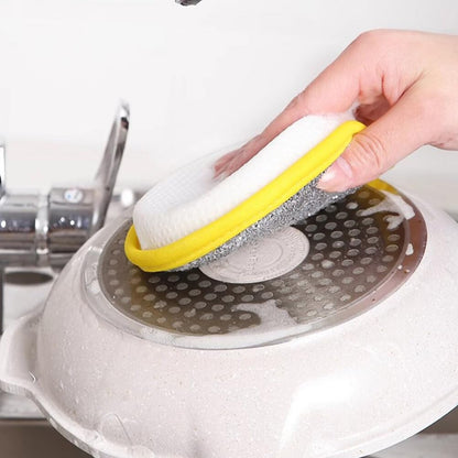 2 in 1 Stainless Steel with Sponges Scrubber (Pack of 5)
