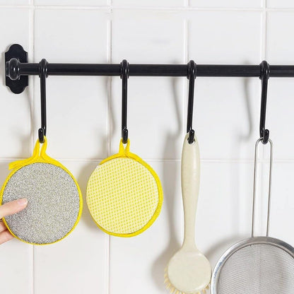 2 in 1 Stainless Steel with Sponges Scrubber (Pack of 5)