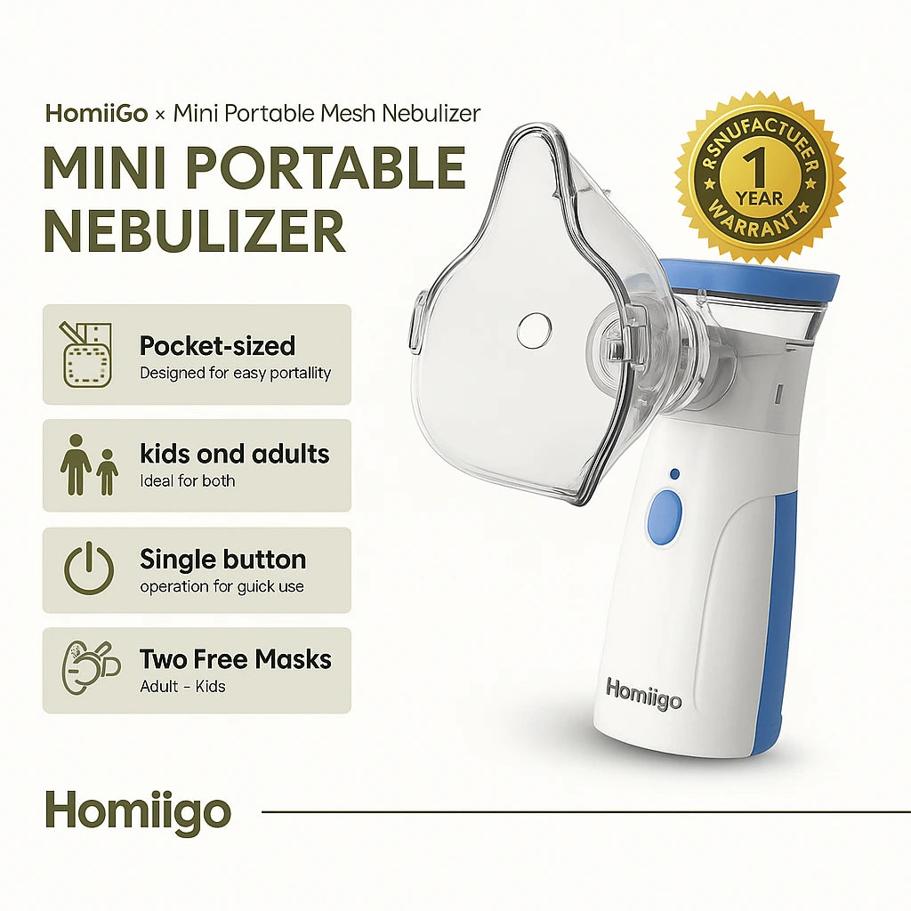 HomiigoIN® Mini Portable Mesh Nebulizer