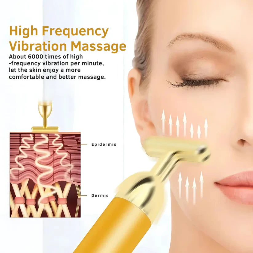 24K Gold Electric Facial Massage Roller 🌟50% OFF