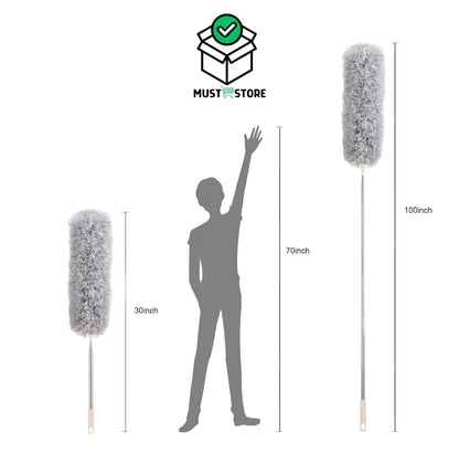100 inch Stainless Steel Microfiber Feather Ceiling Duster