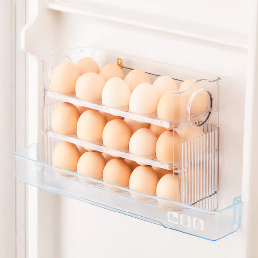 Flippable Egg Rack | Smart, Space-Saving Storage for Eggs | 30 Eggs