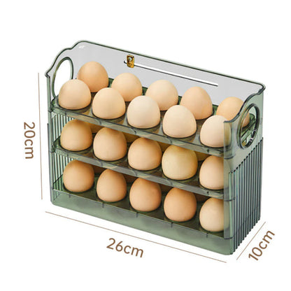 Flippable Egg Rack | Smart, Space-Saving Storage for Eggs | 30 Eggs
