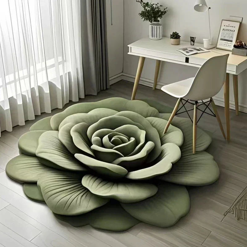 🌺Limited Time Half Price - Floral Plush and Diatomaceous Earth Floor Mat