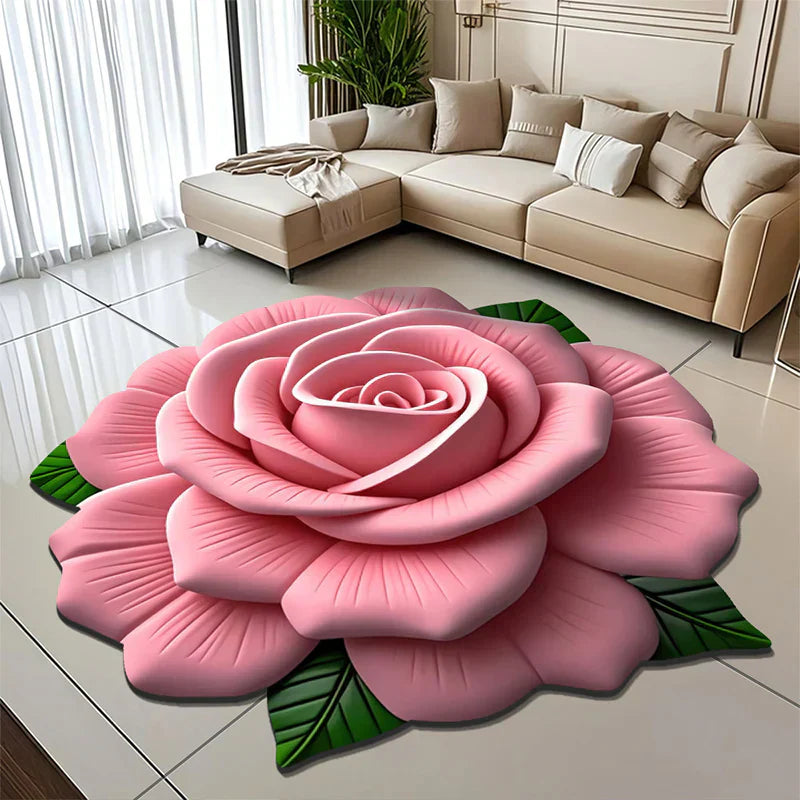 🌺Limited Time Half Price - Floral Plush and Diatomaceous Earth Floor Mat