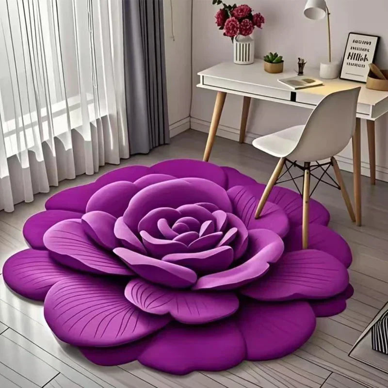🌺Limited Time Half Price - Floral Plush and Diatomaceous Earth Floor Mat